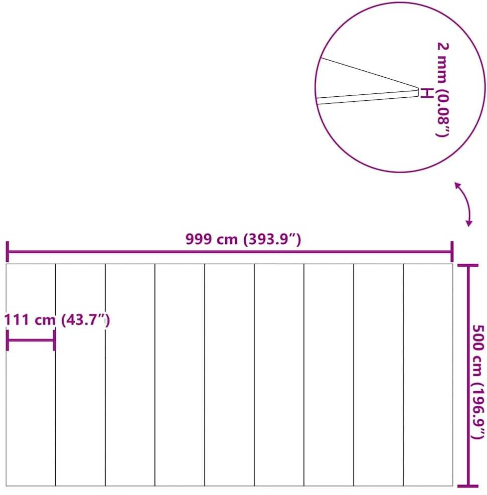 Baseino paklotas, pilkas, 420x220cm, poliesterio geotekstilė