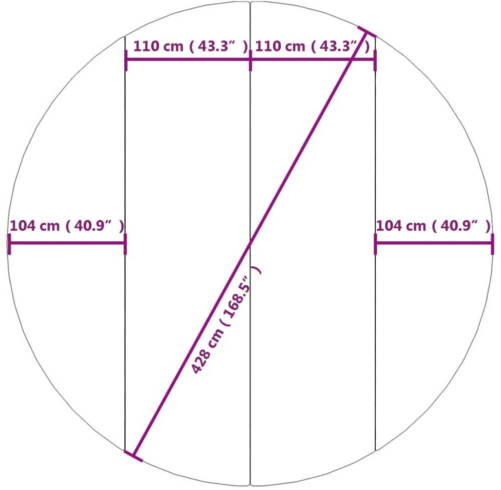 Baseino paklotas, pilkas, 428cm, poliesterio geotekstilė