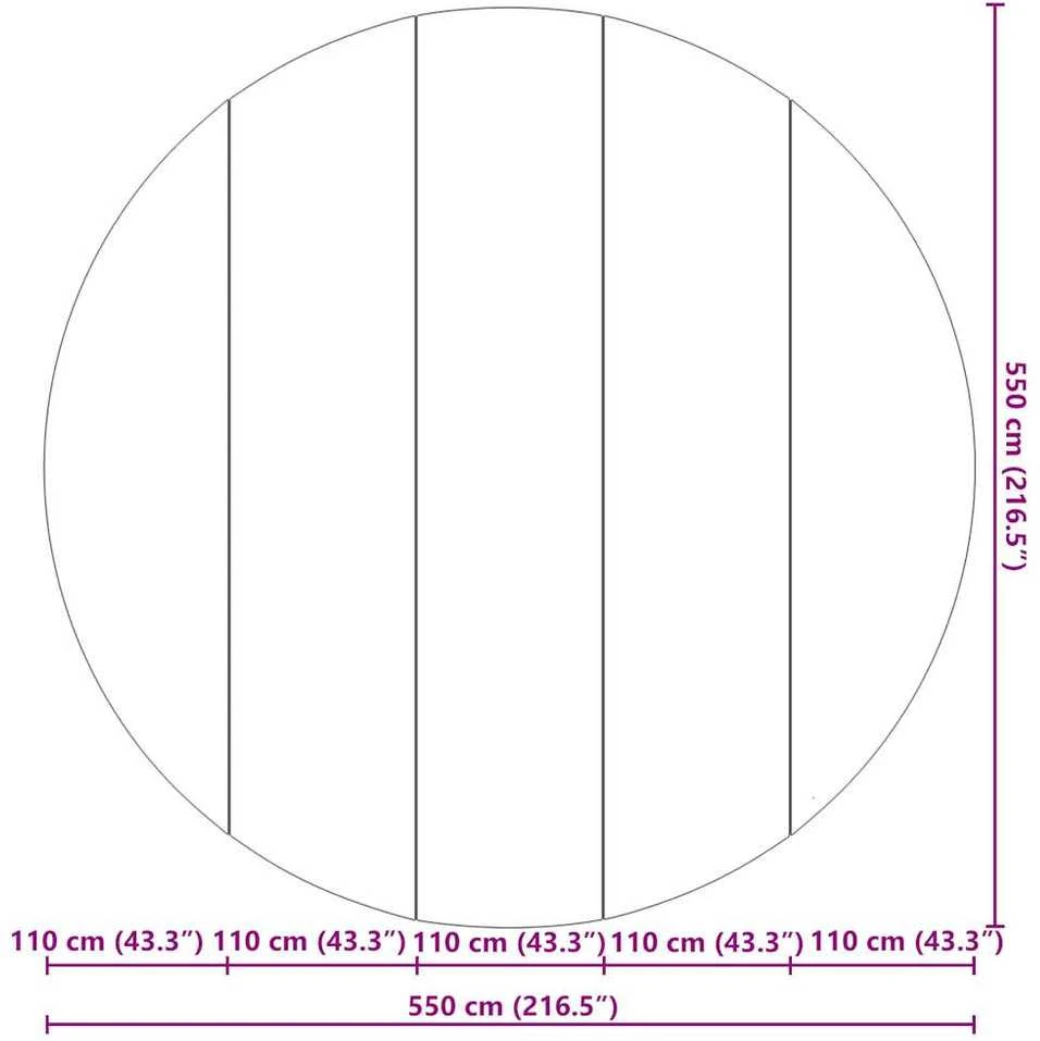 Baseino paklotas, pilkas, 550cm, poliesterio geotekstilė