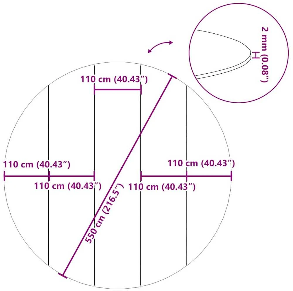 Baseino paklotas, pilkas, 550cm, poliesterio geotekstilė