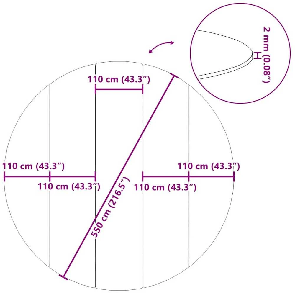 Baseino paklotas, pilkas, 550cm, poliesterio geotekstilė