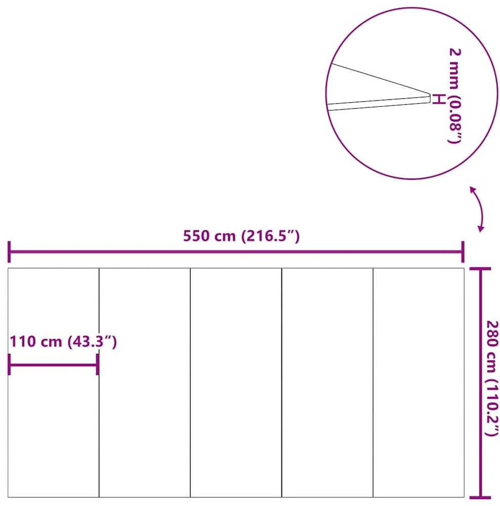 Baseino paklotas, pilkas, 550x280cm, poliesterio geotekstilė