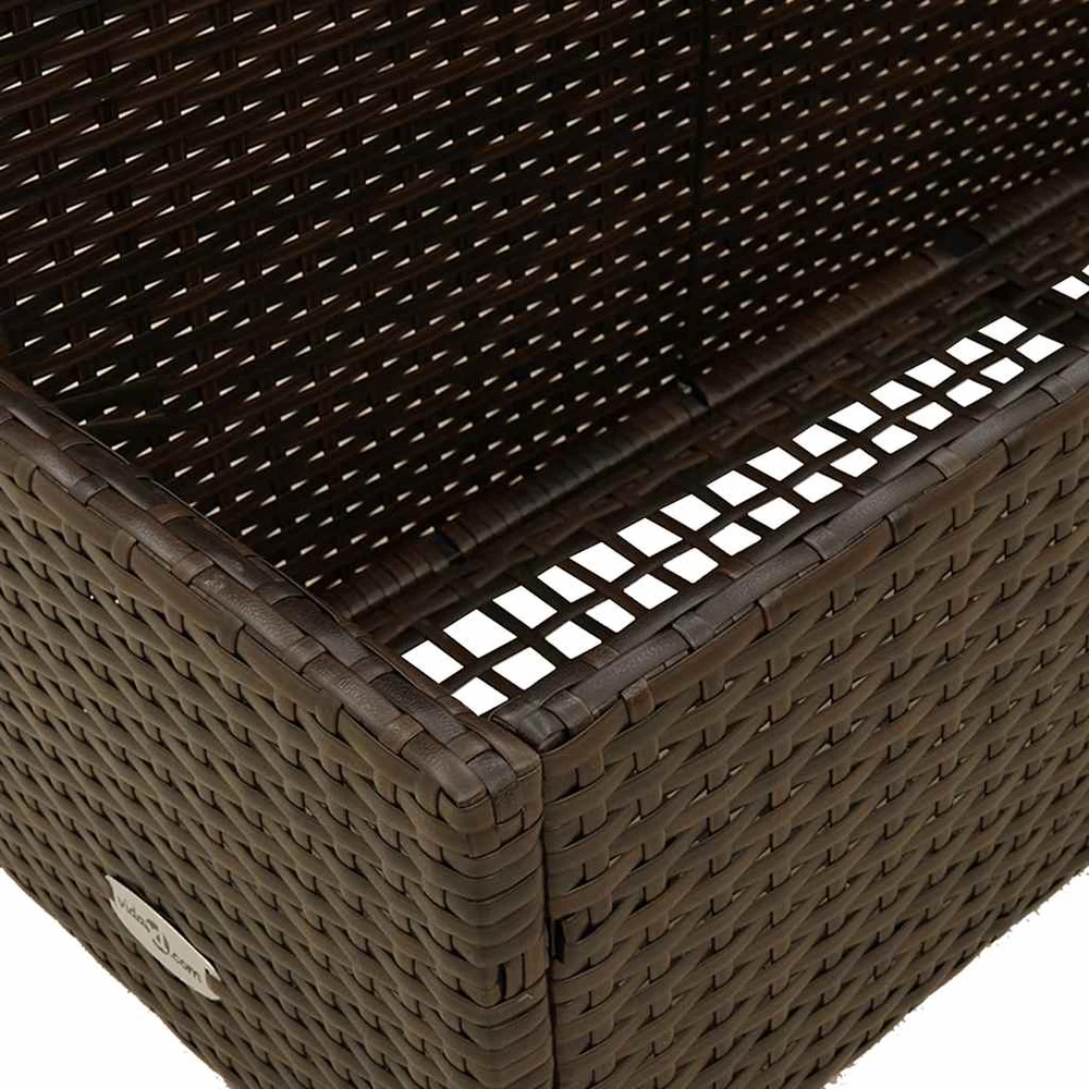 Baseino pripučiamas daiktadėžė, ruda, 110x100x57 cm, poliratanas