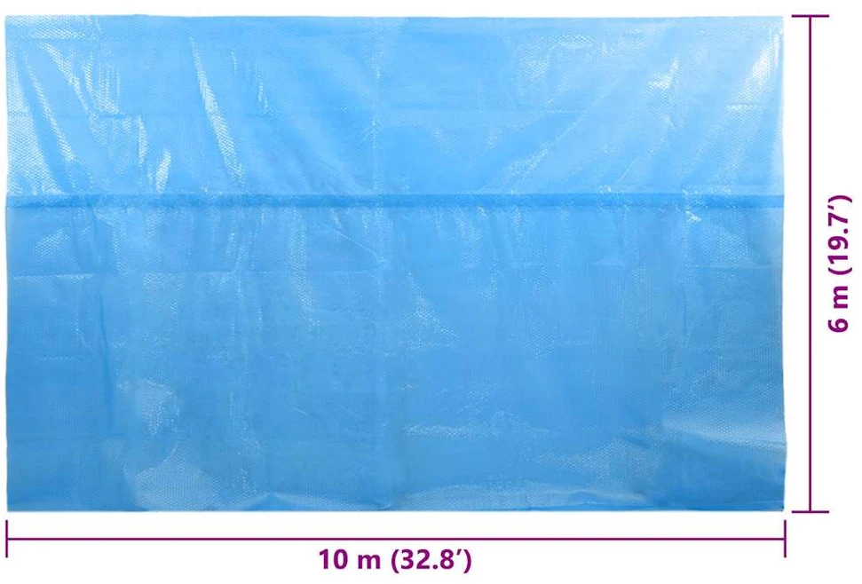 Baseino uždangalas, mėlynas, 1000x600cm, PE, stačiakampis