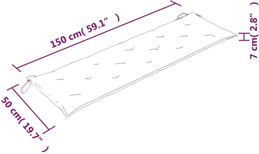 Batavia suoliukas su antracito pagalvėle, 150cm, tikmedis