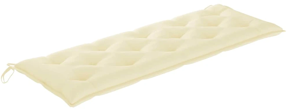 Batavia suoliukas su kremine pagalvėle, 150cm, tikmedis