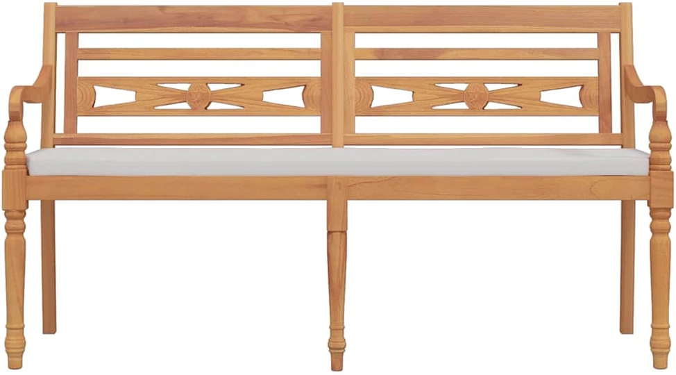 Batavia suoliukas su pagalvėle, 150cm, tikmedžio masyvas