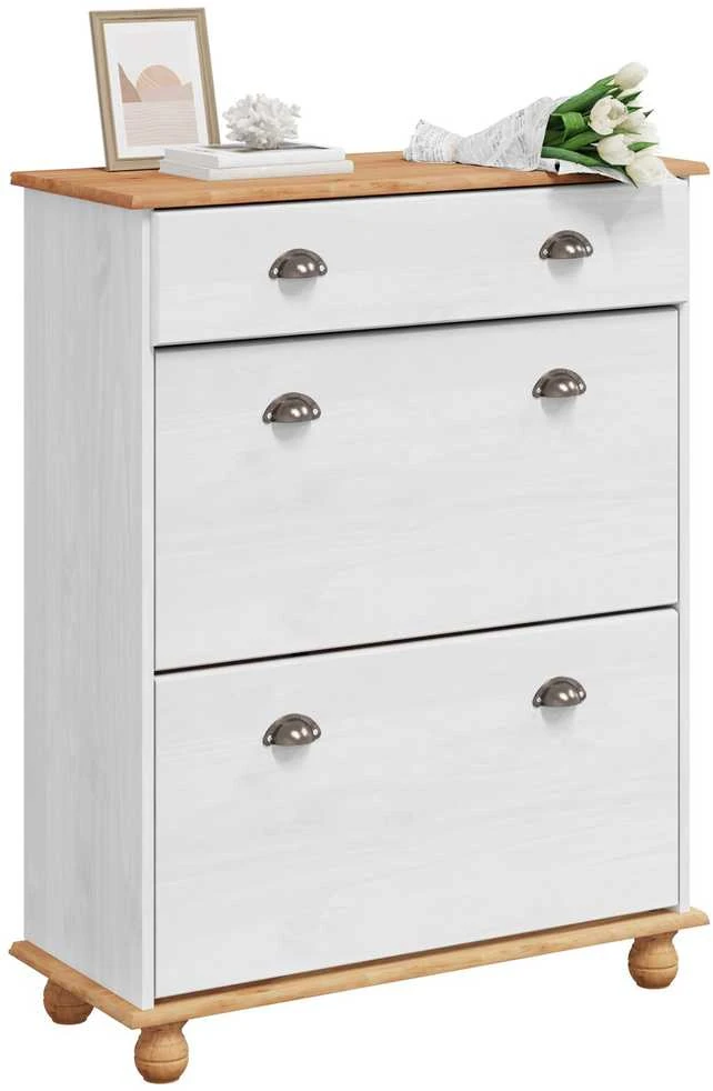 Batu skrynia ASKIM Balta 85 x 35 x 108 cm Kietos pušies mediena