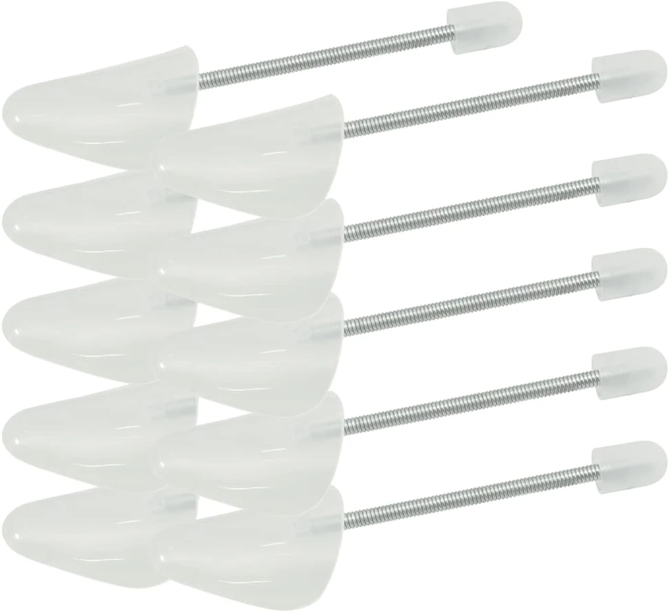 Batų kurpaliai, 5 poros, baltos spalvos, plastikas, EU 38–44