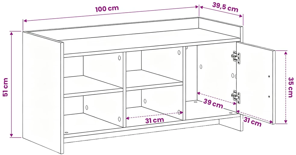 Batu skrynia 100 x 39,5 x 51 cm Apdirbta mediena