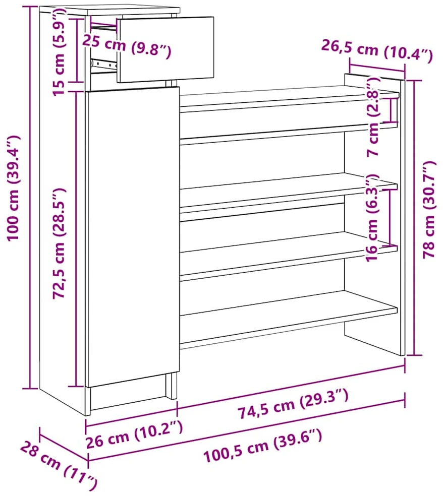 Batu skrynia 100,5 x 28 x 100 cm Apdirbta mediena Senas medis
