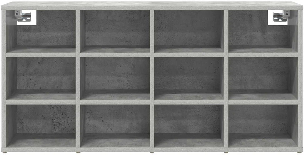 Batu skrynia 103 x 30 x 51 cm Apdirbta mediena Betono pilka