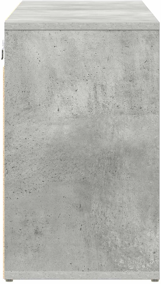 Batu skrynia 103 x 30 x 51 cm Apdirbta mediena Betono pilka