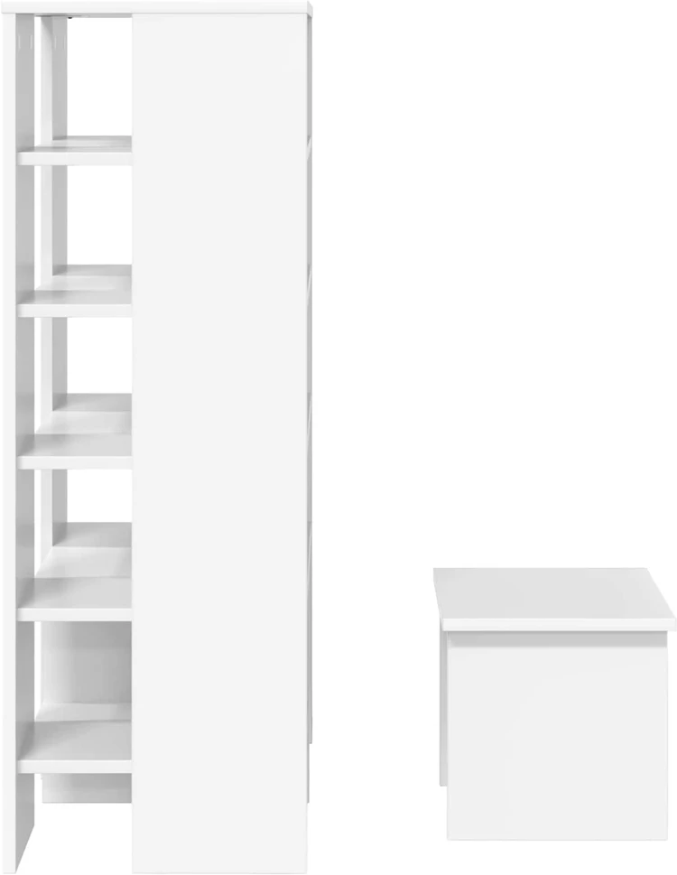 Batu skrynia 2 vnt. 62 x 35 x 100 cm Apdirbta mediena Balta