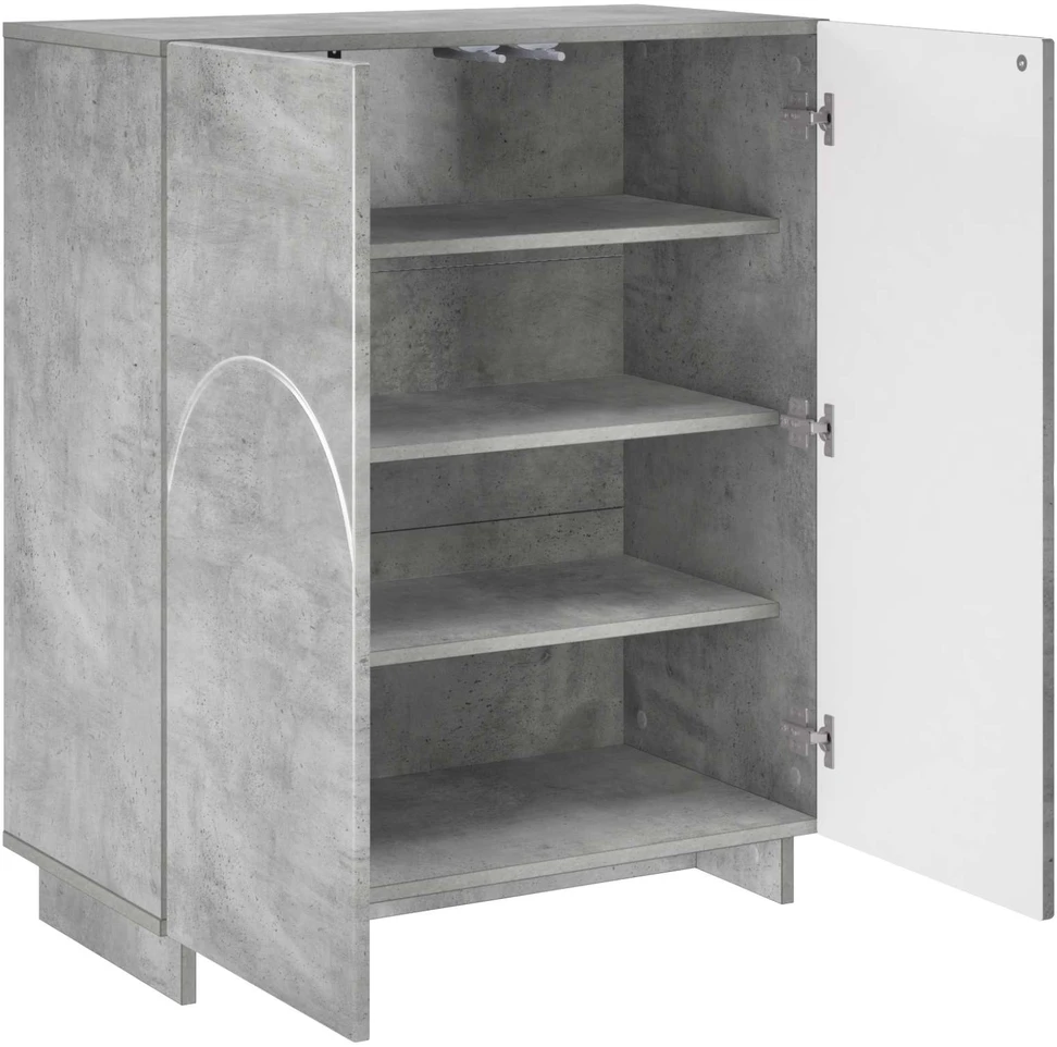Batų spintelė 73 x 38 x 87,5 cm Apdirbta mediena Betono pilka