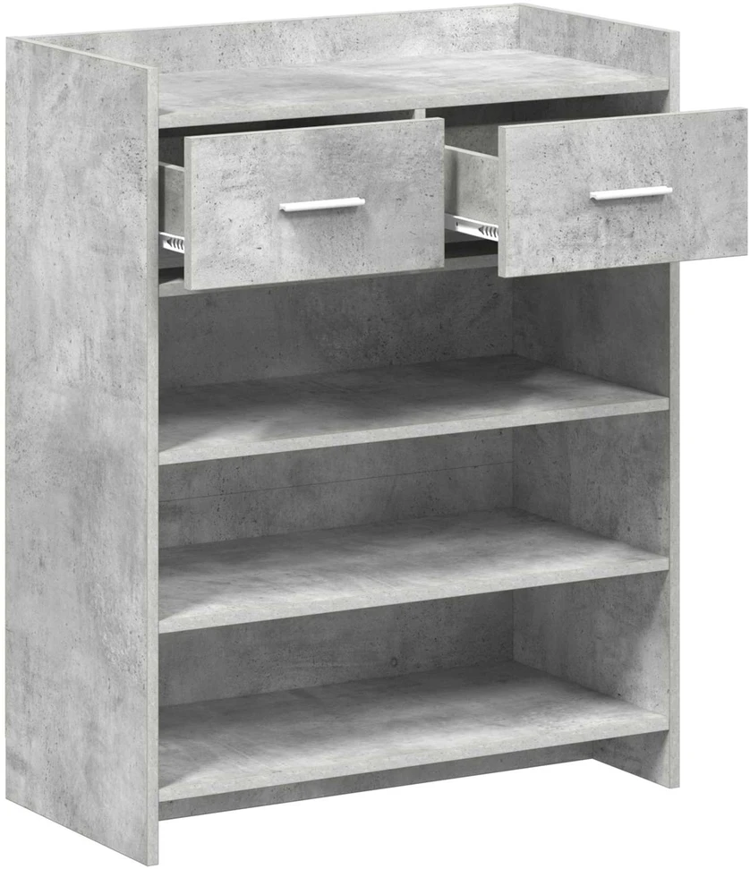 Batu skrynia 73,5 x 36 x 92 cm Apdirbta mediena Betono pilka