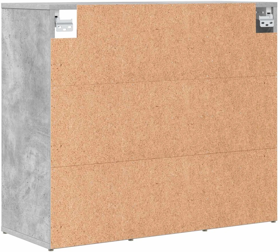 Batu skrynia 77,5 x 30 x 67 cm Apdirbta mediena Betono pilka