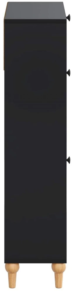 Batu skrynia ALKMAAR 78 x 24 x 103 cm Apdirbta mediena Juoda