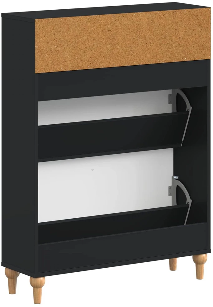 Batu skrynia ALKMAAR 78 x 24 x 103 cm Apdirbta mediena Juoda