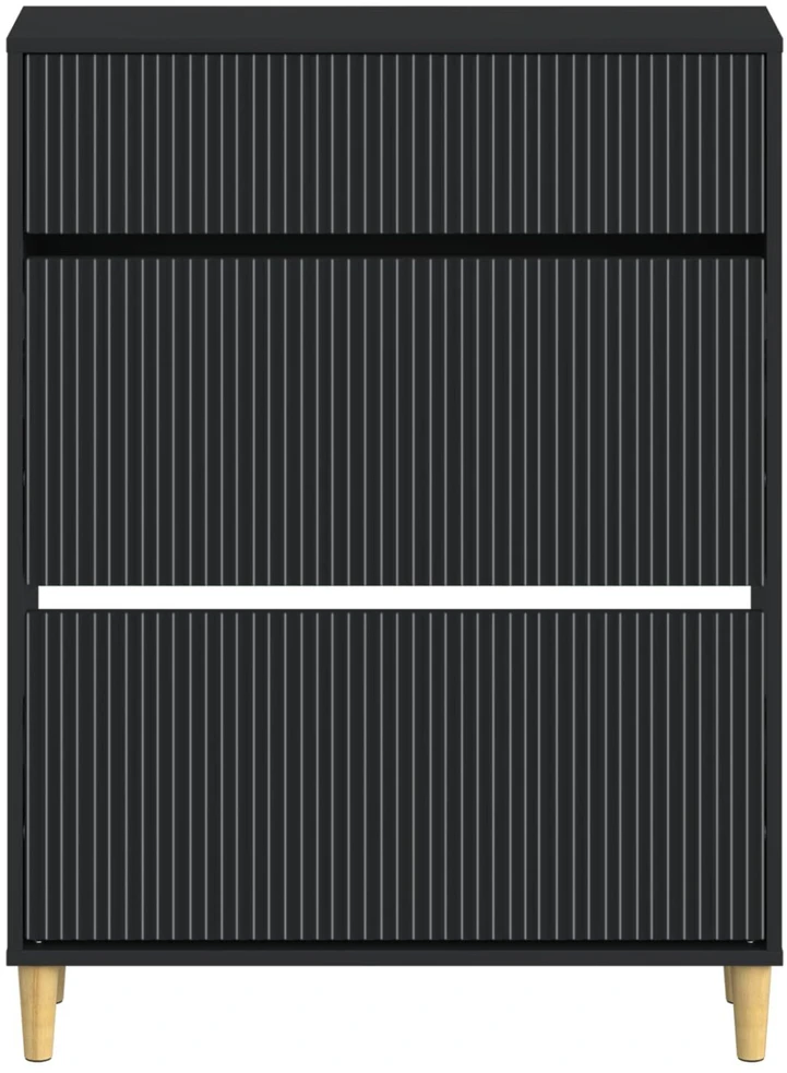 Batu skrynia ARNHEM 78 x 24 x 103 cm Apdirbta mediena Juoda