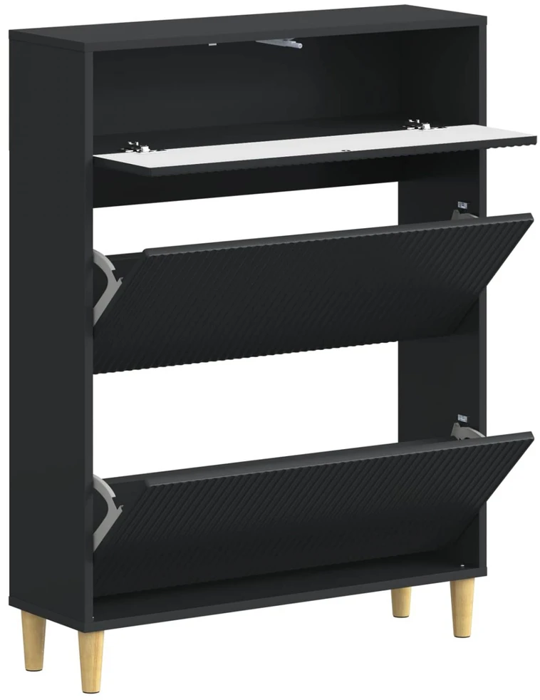 Batu skrynia ARNHEM 78 x 24 x 103 cm Apdirbta mediena Juoda