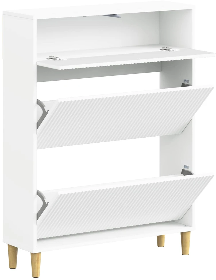 Batu skrynia ARNHEM 78 x 24 x 103 cm Apdirbta mediena Balta