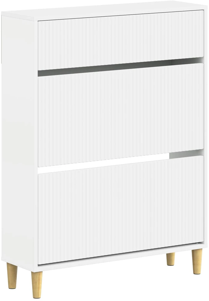 Batu skrynia ARNHEM 78 x 24 x 103 cm Apdirbta mediena Balta