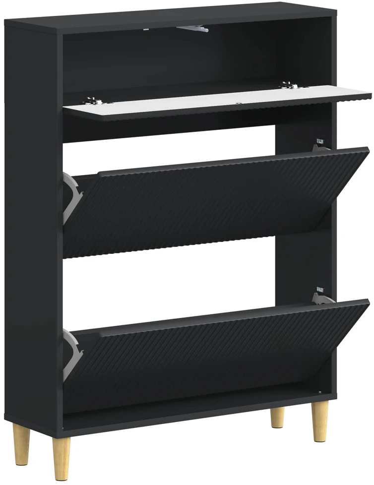 Batu skrynia ARNHEM 78 x 24 x 103 cm Apdirbta mediena Juoda