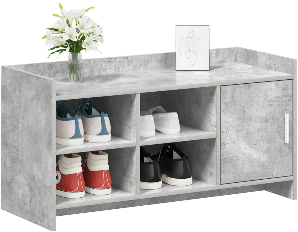 Batu skrynia Betono pilka 100 x 39,5 x 51 cm Apdirbta mediena