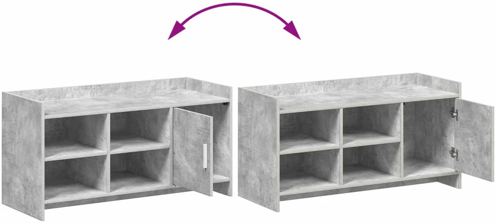 Batu skrynia Betono pilka 100 x 39,5 x 51 cm Apdirbta mediena