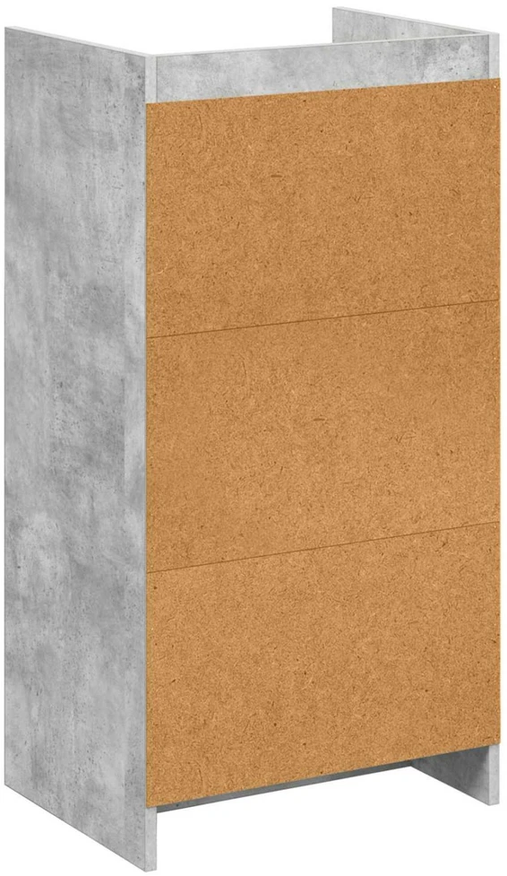 Batu skrynia Betono pilka 48 x 36 x 92 cm Apdirbta mediena