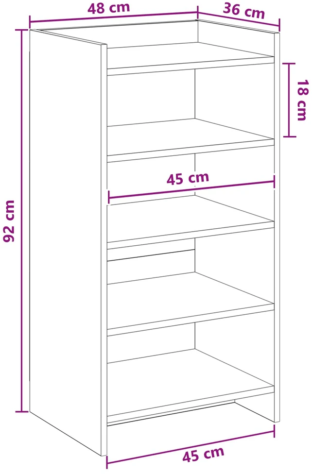 Batu skrynia Betono pilka 48 x 36 x 92 cm Apdirbta mediena
