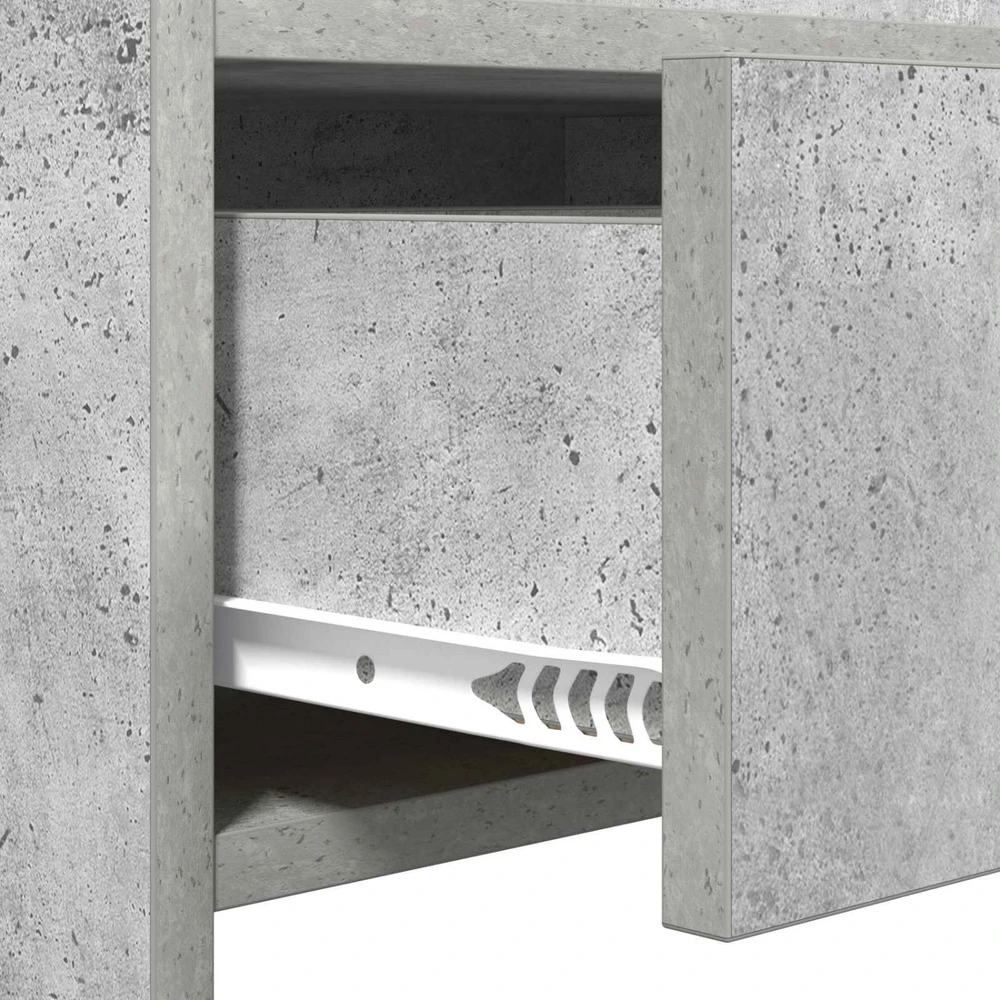 Batu skrynia 73,5 x 36 x 92 cm Apdirbta mediena Betono pilka