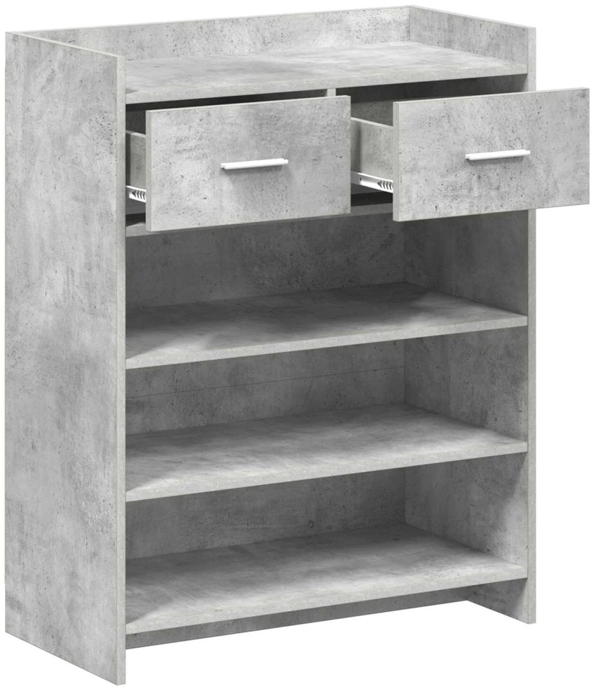 Batu skrynia 73,5 x 36 x 92 cm Apdirbta mediena Betono pilka