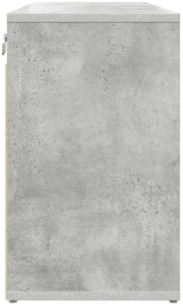 Batu skrynia 77,5 x 30 x 51 cm Apdirbta mediena Betono pilka