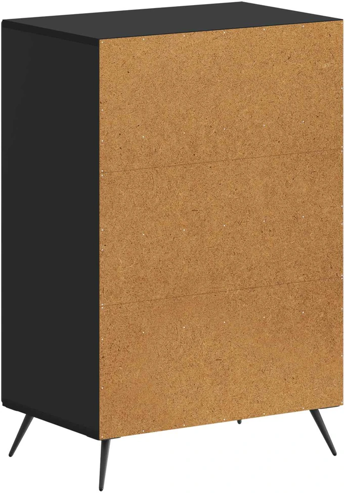 Batu skrynia BREDA 59,5 x 39,5 x 90 cm Apdirbta mediena Juoda