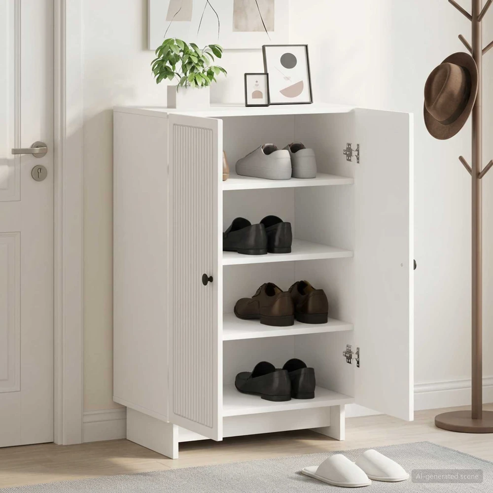 Batu skrynia EDE 59,5 x 39,5 x 90 cm Apdirbta mediena Balta