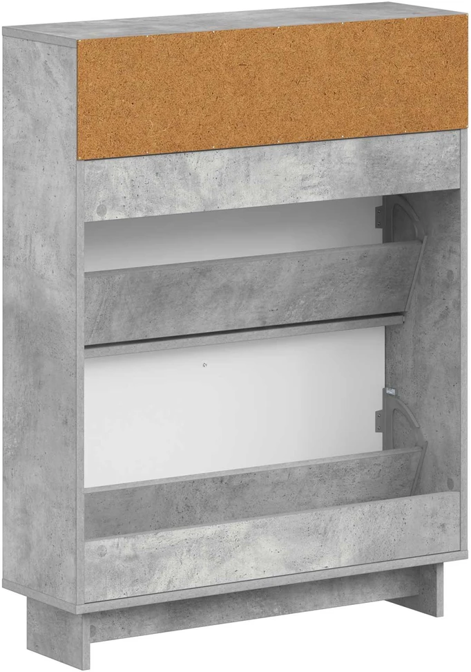 Batu skrynia EDE 78 x 24 x 103 cm Apdirbta mediena Betono pilka