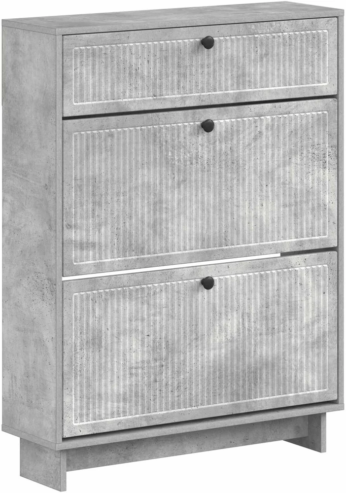 Batu skrynia EDE 78 x 24 x 103 cm Apdirbta mediena Betono pilka