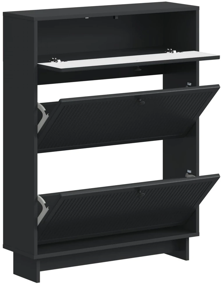 Batu skrynia EDE 78 x 24 x 103 cm Apdirbta mediena Juoda