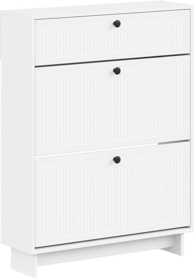 Batu skrynia EDE 78 x 24 x 103 cm Apdirbta mediena Balta