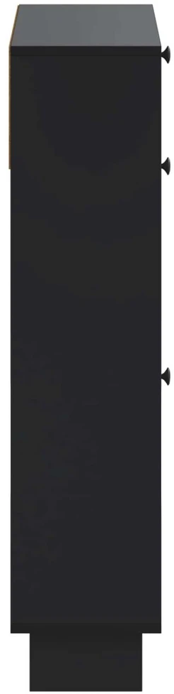 Batu skrynia EDE 78 x 24 x 103 cm Apdirbta mediena Juoda
