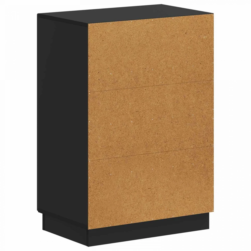 Batu skrynia HOORN 59,5 x 39,5 x 87 cm Apdirbta mediena Juoda