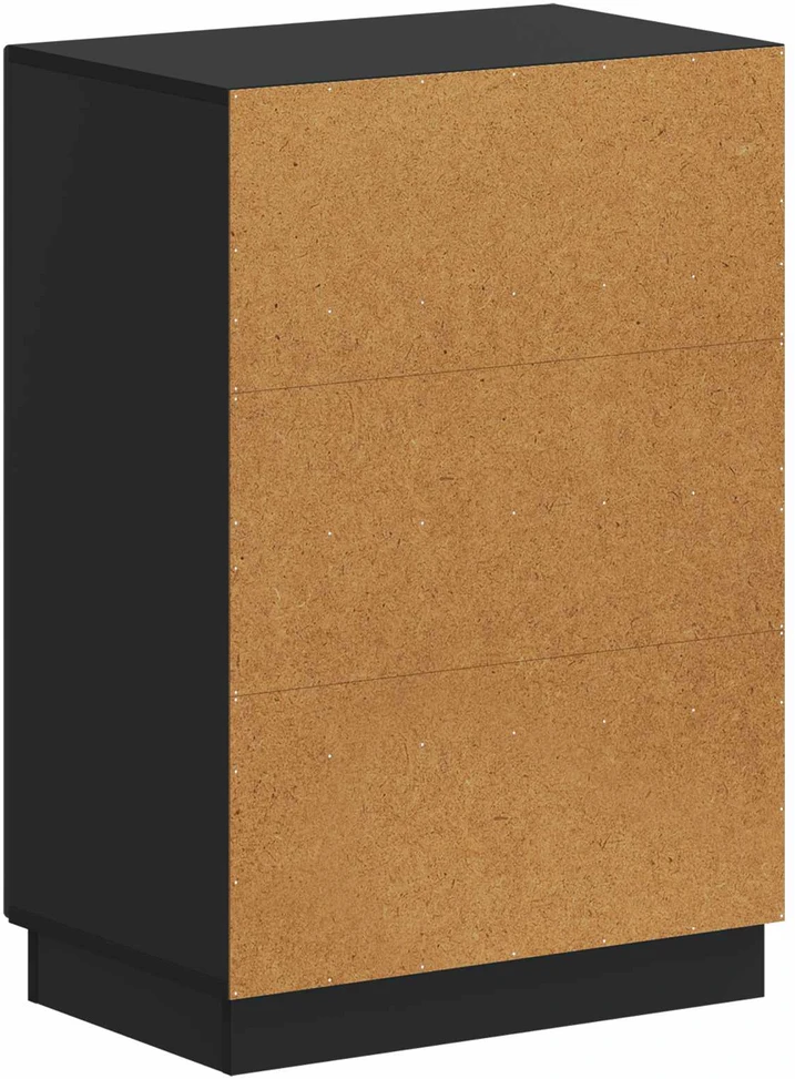 Batu skrynia HOORN 59,5 x 39,5 x 87 cm Apdirbta mediena Juoda