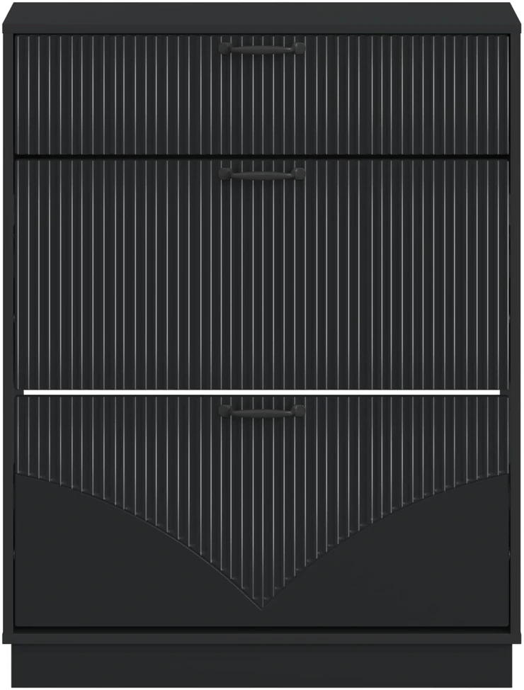 Batu skrynia HOORN 78 x 24 x 100 cm Apdirbta mediena Juoda