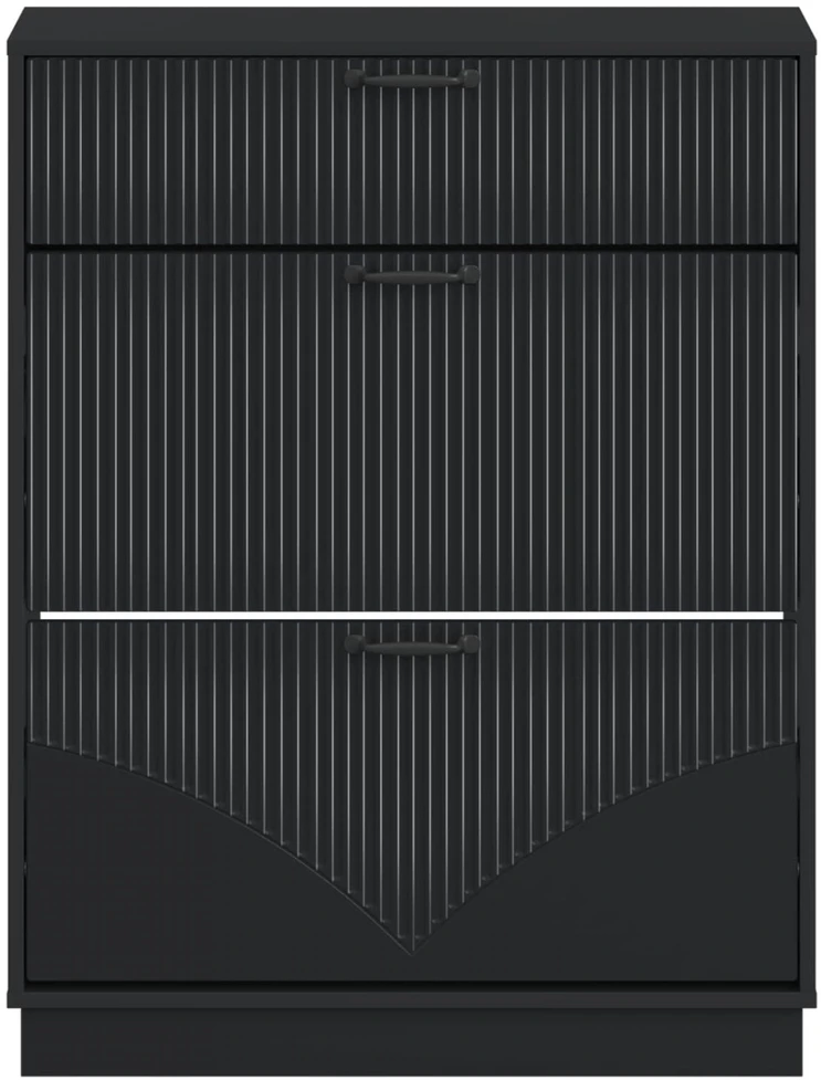 Batu skrynia HOORN 78 x 24 x 100 cm Apdirbta mediena Juoda