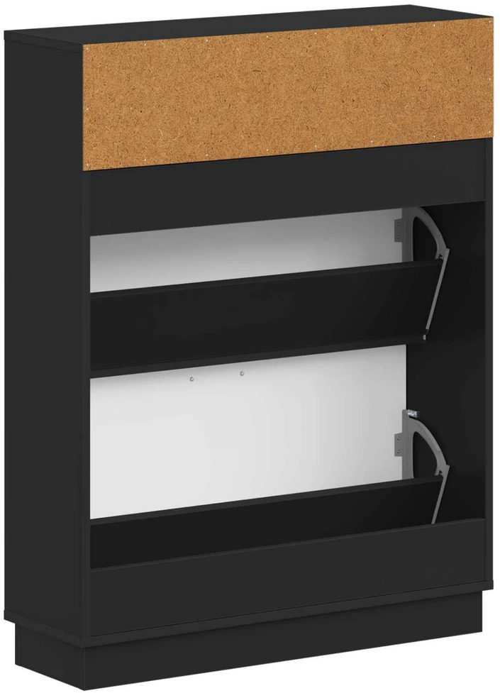 Batu skrynia HOORN 78 x 24 x 100 cm Apdirbta mediena Juoda