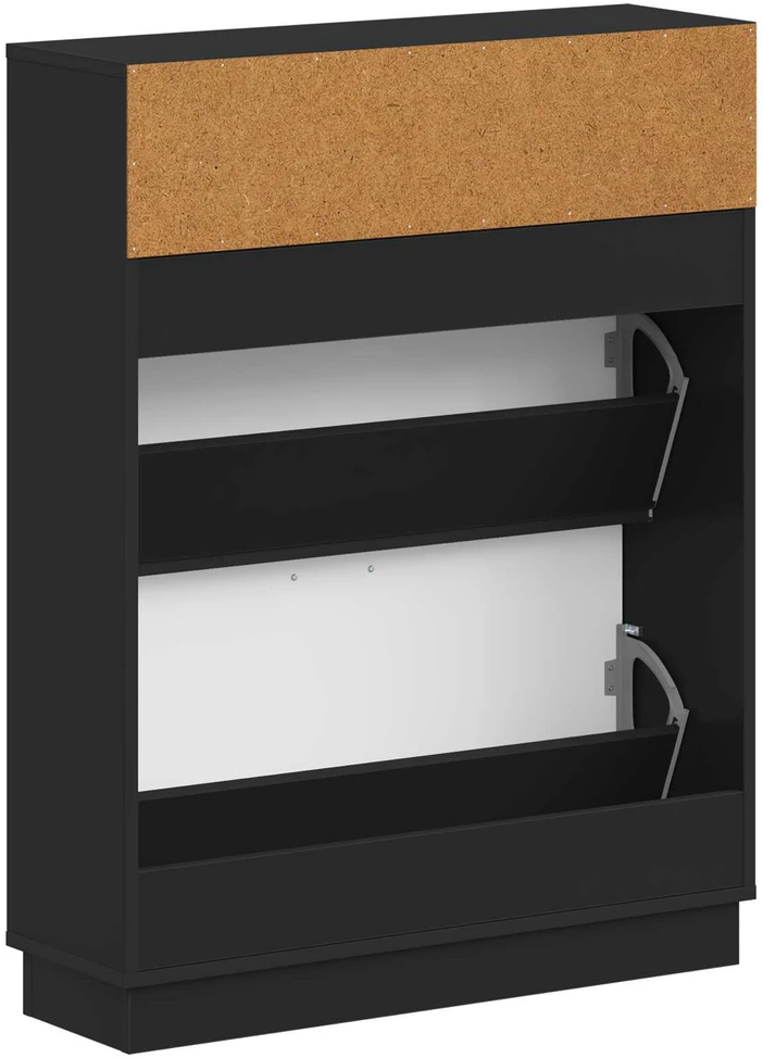 Batu skrynia HOORN 78 x 24 x 100 cm Apdirbta mediena Juoda
