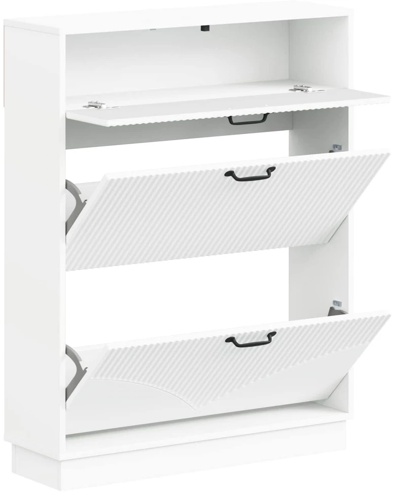 Batu skrynia HOORN 78 x 24 x 100 cm Apdirbta mediena Balta