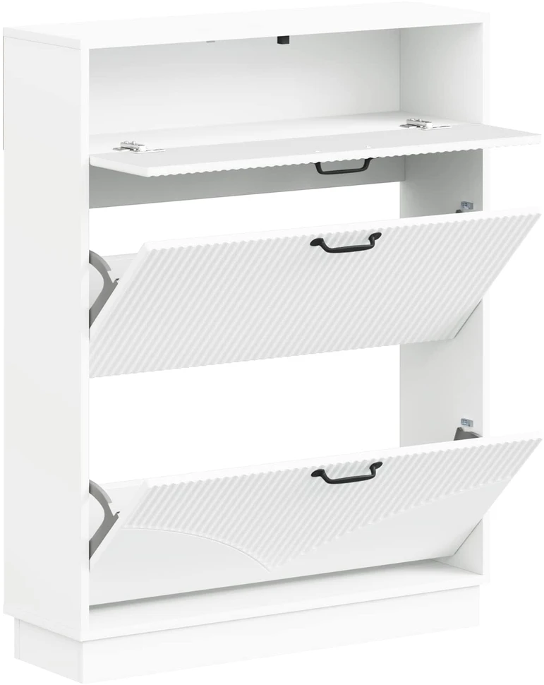 Batu skrynia HOORN 78 x 24 x 100 cm Apdirbta mediena Balta